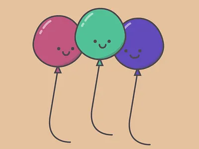 Balloon Cuties! illustrator pixelandbracket