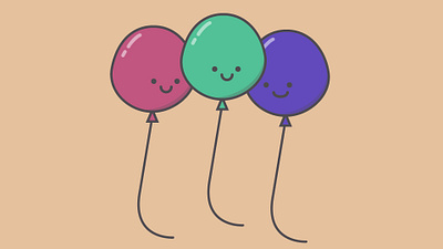 Balloon Cuties! illustrator pixelandbracket