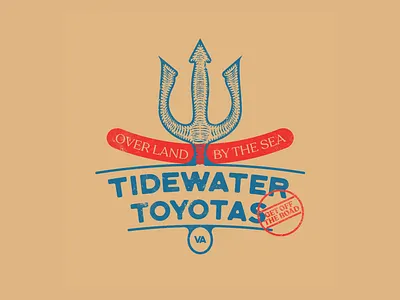 Tidewater Toyotas Badge badge branding design identity illustration illustrator logo type typography vector