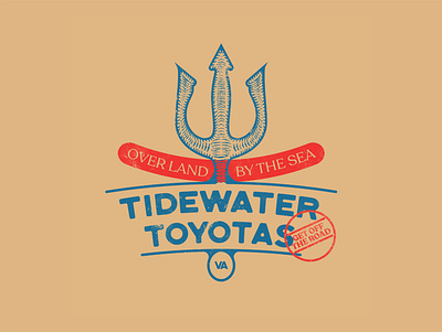 Tidewater Toyotas Badge badge branding design identity illustration illustrator logo type typography vector
