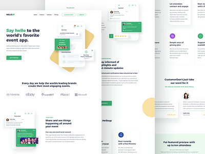 Event App Landing Page app landing page clean website design event app event landing page event website home page design landing page design noms edit uidesign website design