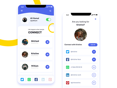 Social Media Sharing App app concept app ui app ui design app ux clean mobile app mobile ui modern ui social app social media ui design ux