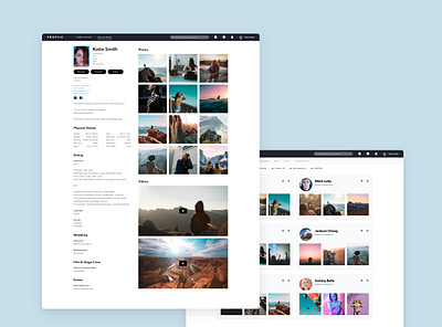 Actors Profile App Concept design ui ux web
