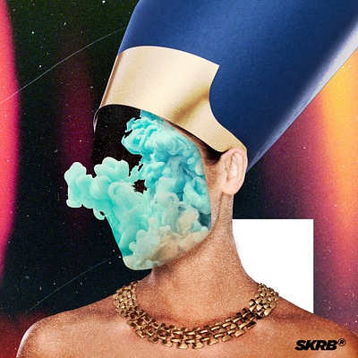 Space Egyptian collageart design illustration montage photoshop