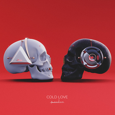 Silent MODE. 3d 3dart art blender cold concept concept art dead death design industrial love poster product product design red skeleton skull