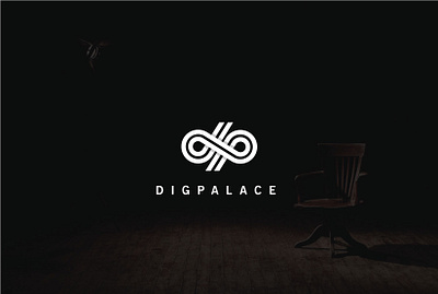DigiPalace black branding illustration logo logo design logomark logos minimal logo modern logo