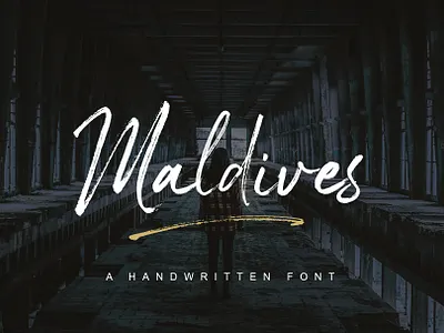 Maldives Handbrush Font branding business card font logo packaging poster