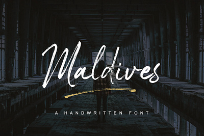 Maldives Handbrush Font branding business card font logo packaging poster