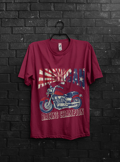 American Racing champion t shirt apperal bike t shirt bikers brand cool free mockups funny illustration men t shirt motorcycle shirts t shirt print t shirts tee