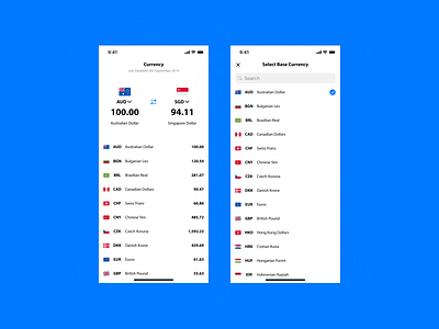 Currency Converter UI Design figma react native ui