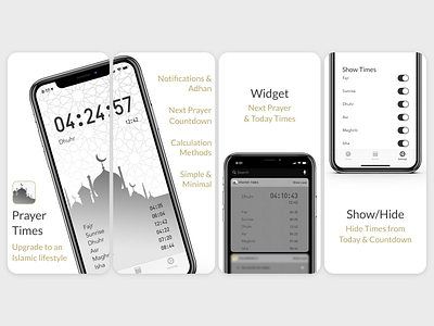 Prayer Times app ios islamic mobile mobile app mobile app design prayer screenshots ui