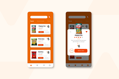 Snack Chips App Design app design brand chips design food food app snack ui ux