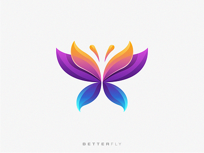 Betterfly animal animal logo branding butterfly design flat fullcolor gradient icon identity logo mark modern simple symbol