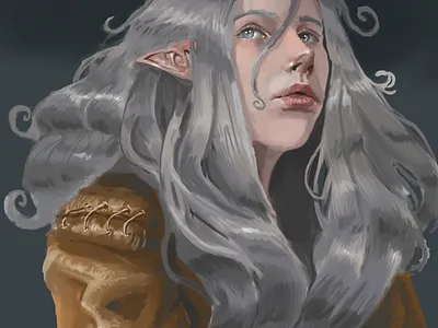 Ghost - Elf Bard artwork dnd dungeons and dragons dungeonsanddragons fantasy fantasy art illustration illustration art portrait portrait art