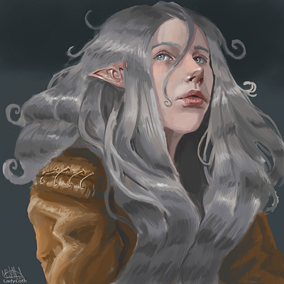 Ghost - Elf Bard artwork dnd dungeons and dragons dungeonsanddragons fantasy fantasy art illustration illustration art portrait portrait art