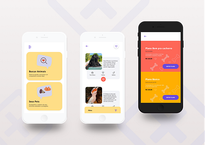 +Pet Plan animals app mobile pet pets service design ui ux