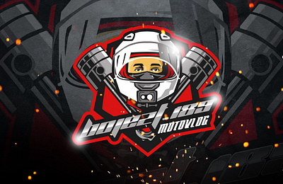 bojezt motovlog (recent project) badge badge logo brand cartoon char design esport graphic identity logo mascot vector