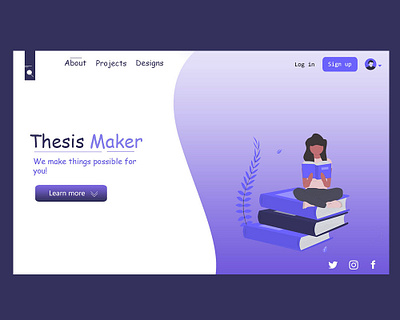 Thesis Maker design illustration ui webdesign website