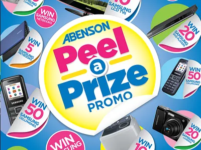 Abenson Peel A Prize Mailer Layout brochure brochure design brochure layout graphic design mailer mailer design