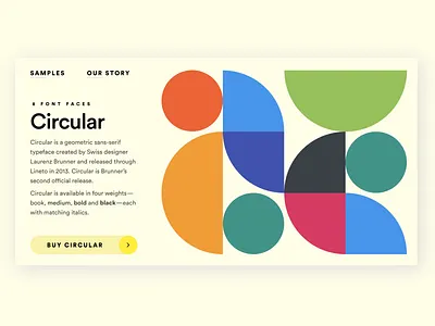 Landing Page Design circular font geometric geometry illustration landing page shapes ui uidesign ux xd