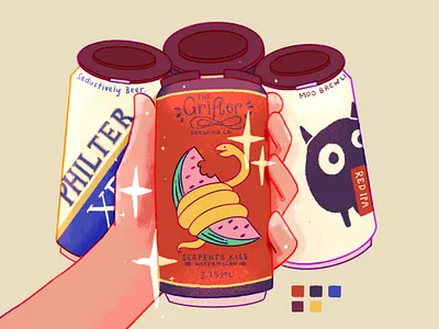 🍻yes pls aussie craft beers 🍻 australia beer beer can beverage color design drinks drinks menu icons illustration inspiration procreate progress simple sketch style wip