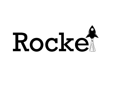 26 Day Alphabet Graphic Word Design Challenge - Rocket design typography vector