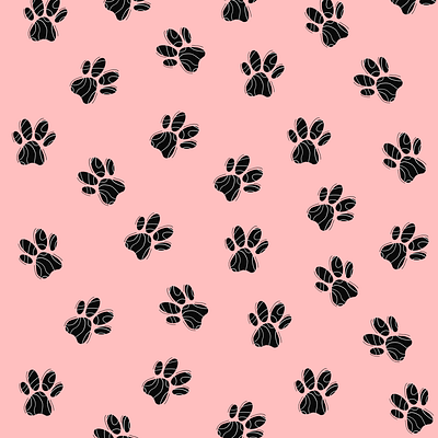 Cat Paws cat catpaws cloth design dress flat illustration pattern paws printing
