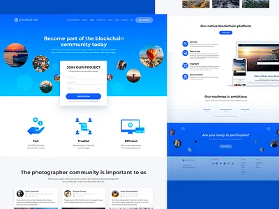 Inner page for Stock photography project blockchain clean crypto design landing minimal page photostock platform startup ui ux vector web
