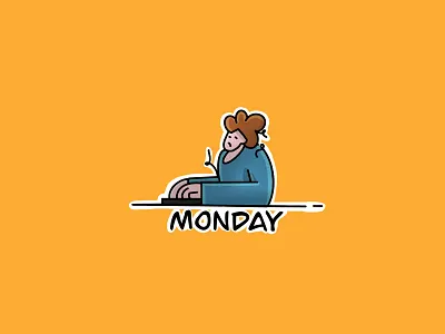 I don't Like Monday detail discount illustration indonesia monday print