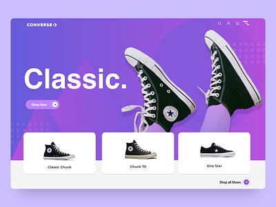 Converse Landing Page Concept design gradient landing page design landingpage ui ux web website