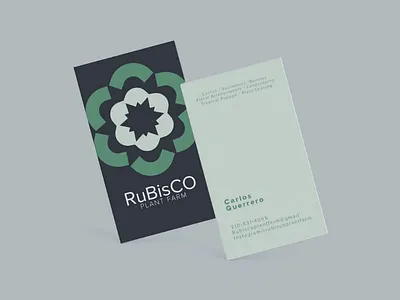 Business card designs for Rubisco Plant Farm