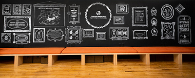 DonorsChoose Chalk Mural blackboard chalk chalkwall illustration modular mural