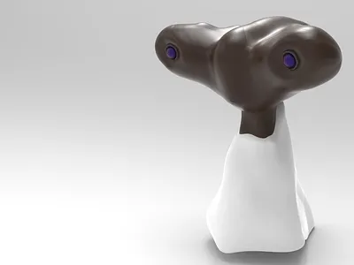 UFO-snail 3d design design illustration
