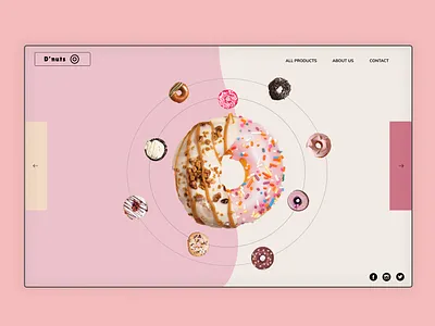 D'nuts Website Design app design donut donuts tasty uiux user interface web webdesign webdesigner webdesing webdeveloper website yummy