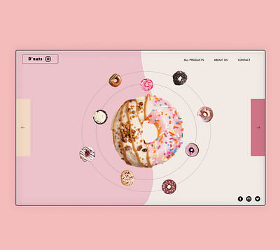 D'nuts Website Design app design donut donuts tasty uiux user interface web webdesign webdesigner webdesing webdeveloper website yummy