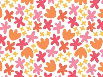 Happy Day Floral Pattern floral pattern happy pattern pattern pattern a day pattern design repeat pattern spring pattern summer pattern surface design surface pattern surface pattern design
