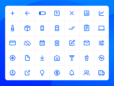 Nectar Icon Set 2019 android design system iconography ios mobile outline ui web