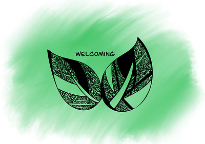 Welcoming abstract abstract art abstract design adobe capture adobe illustrator card design design hand drawn illustration ink organic art pattern pattern art plant procreate