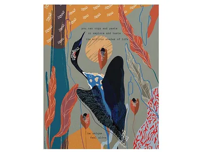 Explore animals be unique colors copy and paste crane floral flower print stork