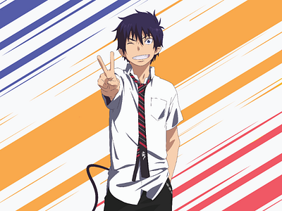 Rin Okumura from Blue Exorcist Vector Art anime artist design design inspiration designer digital art graphic art graphic design graphic designer illustration poster design print ui vector vector art vector design vector drawing vector graphics vector illustration