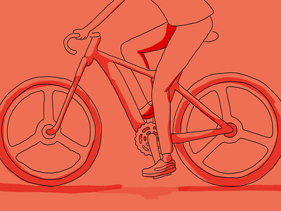 Healthy Habits bicycle healthy illustration orange red ui design