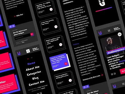 Hallgeirg Gustavsen 🦄 Mobile Interfaces artdirection branding building case study concept interaction ui user interface user interface design userexperience ux