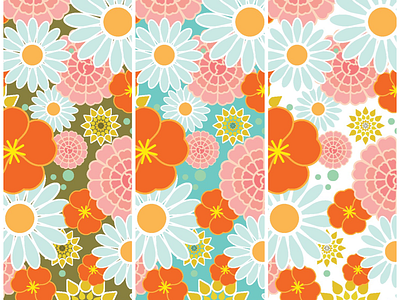 Happy Flowers print fabric