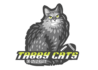 Tabby Cats Football branding design flat football logo graphic design illustration logo minimal sports logo vector