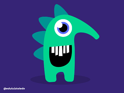 Prickly monster that goes cuteness! color design design art designer eduardo toledo illustration illustrator kid monster photoshop vector