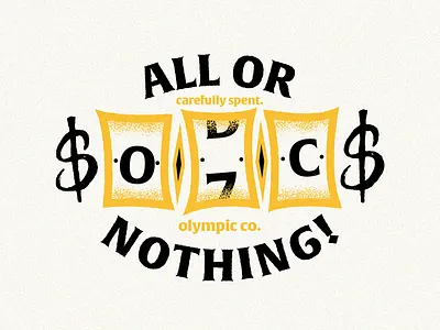ALL OR NOTHING! classic design handdrawn merch personal tattoo typography vintage