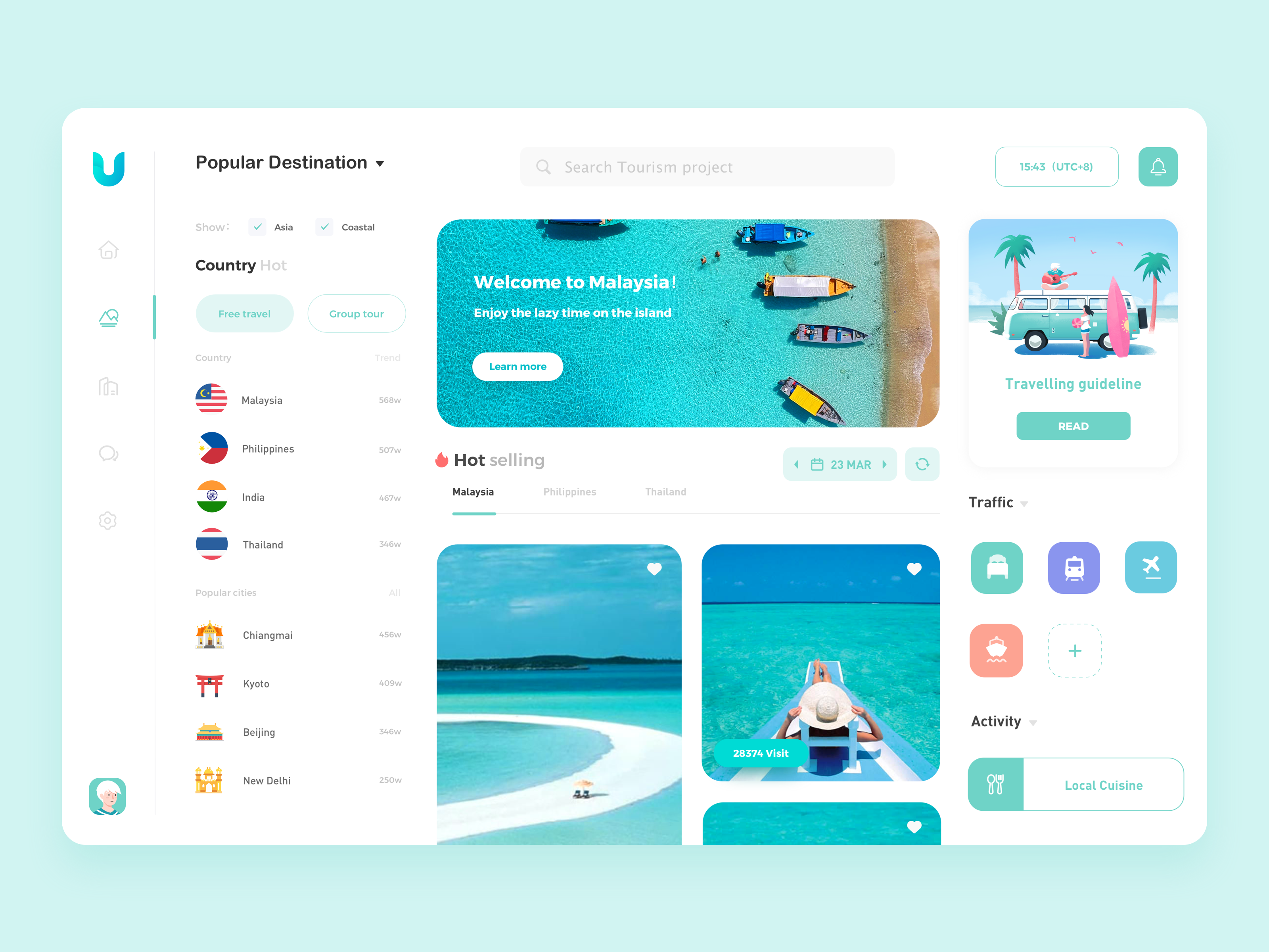 Example of Travel App Backstage 2