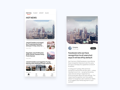 Android News App interface app interface ui