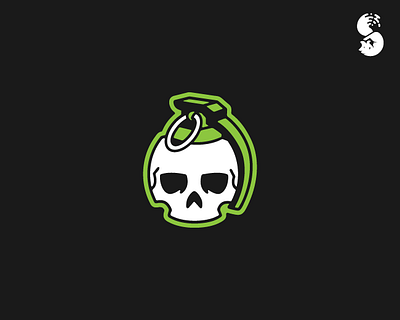 Grenade Skull Logo explosive grenade logo skull wild