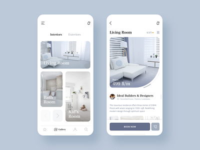 Interior Decoration adobe adobexd clean design designer furniture gallery illustration interaction design interior interior design minimal mobile mobileapp uiux ux whitespace xd